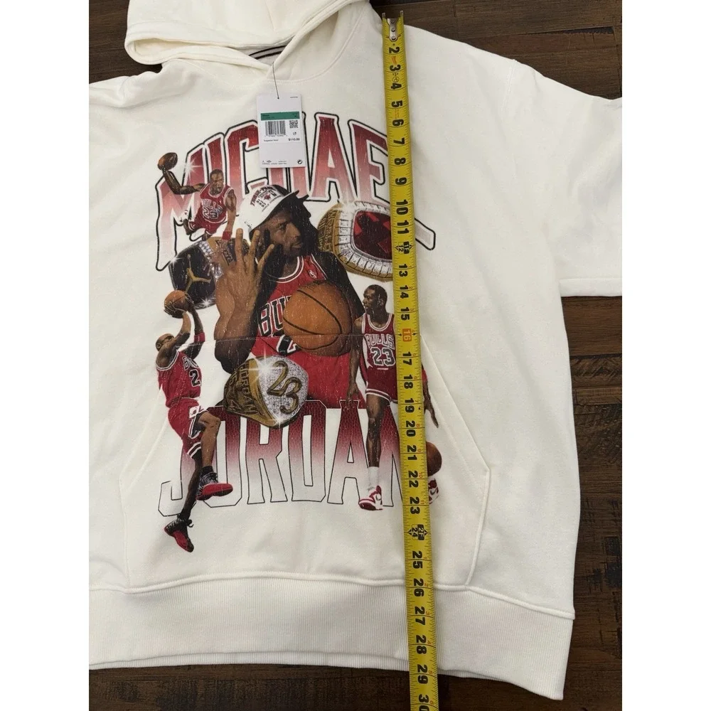 Jordan Flight Fleece Graphic Pullover Hoodie Sail HJ4396-133 Size XL $110 NWT